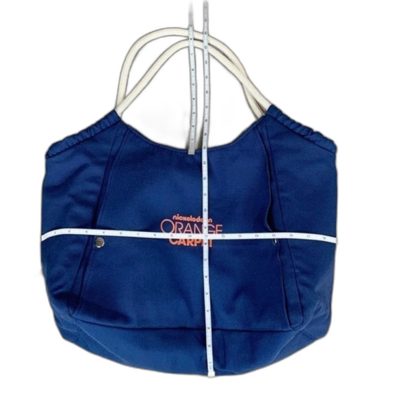 Nickelodeon‎ Vintage Television Network Orange Carpet Tote Bag Blue Orange Rope - Picture 4 of 16